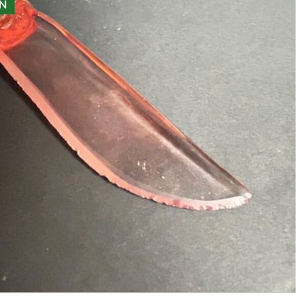 Vintage Pink Depression Glass Cake Server 9" Etched Floral Handle - Picture 7 of 11